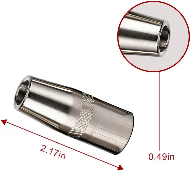 Hasweld 5-PK MIG Gun Nozzle KP2742-1-50F 1/2 fits Lincoln Magnum PRO 250L 300L 250A / 350A guns part - Image 3